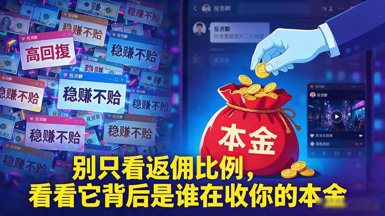 搜数字货币代理返佣网址，别只看返佣比例，看看它背后是谁在收你的本金