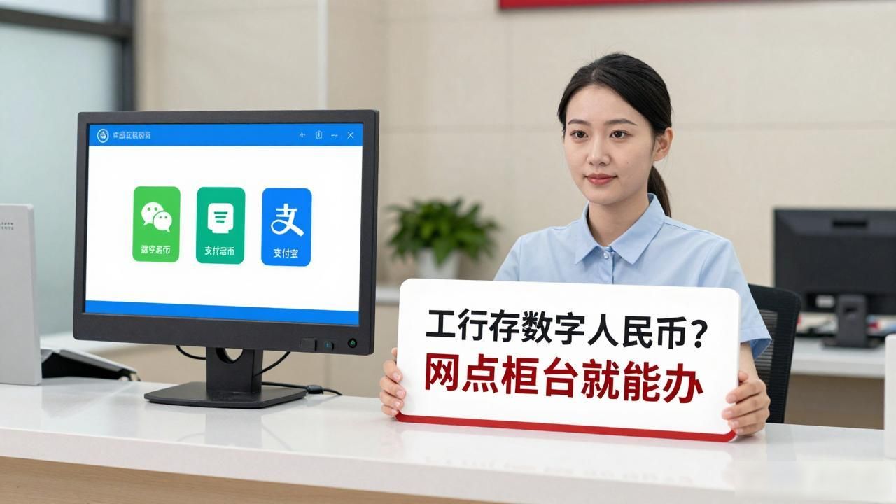 工行存数字人民币？网点柜台就能办
