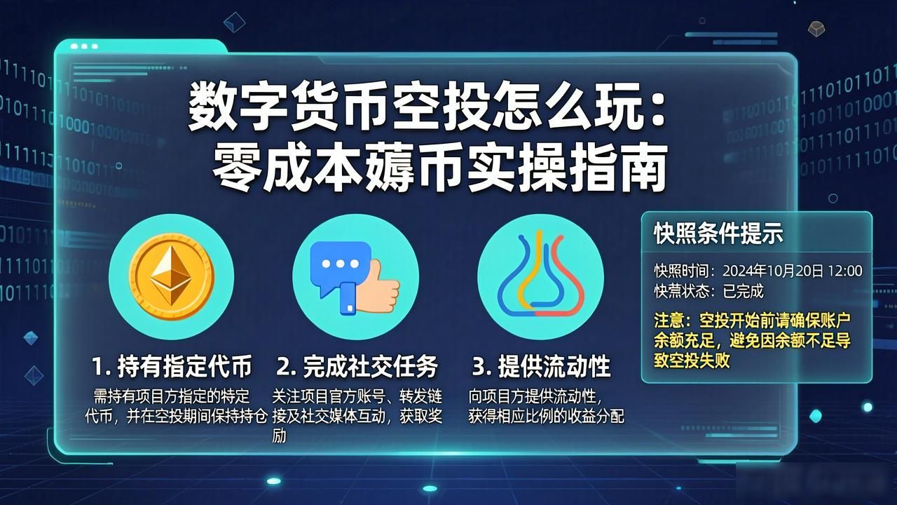 数字货币空投怎么玩：零成本薅币实操指南
