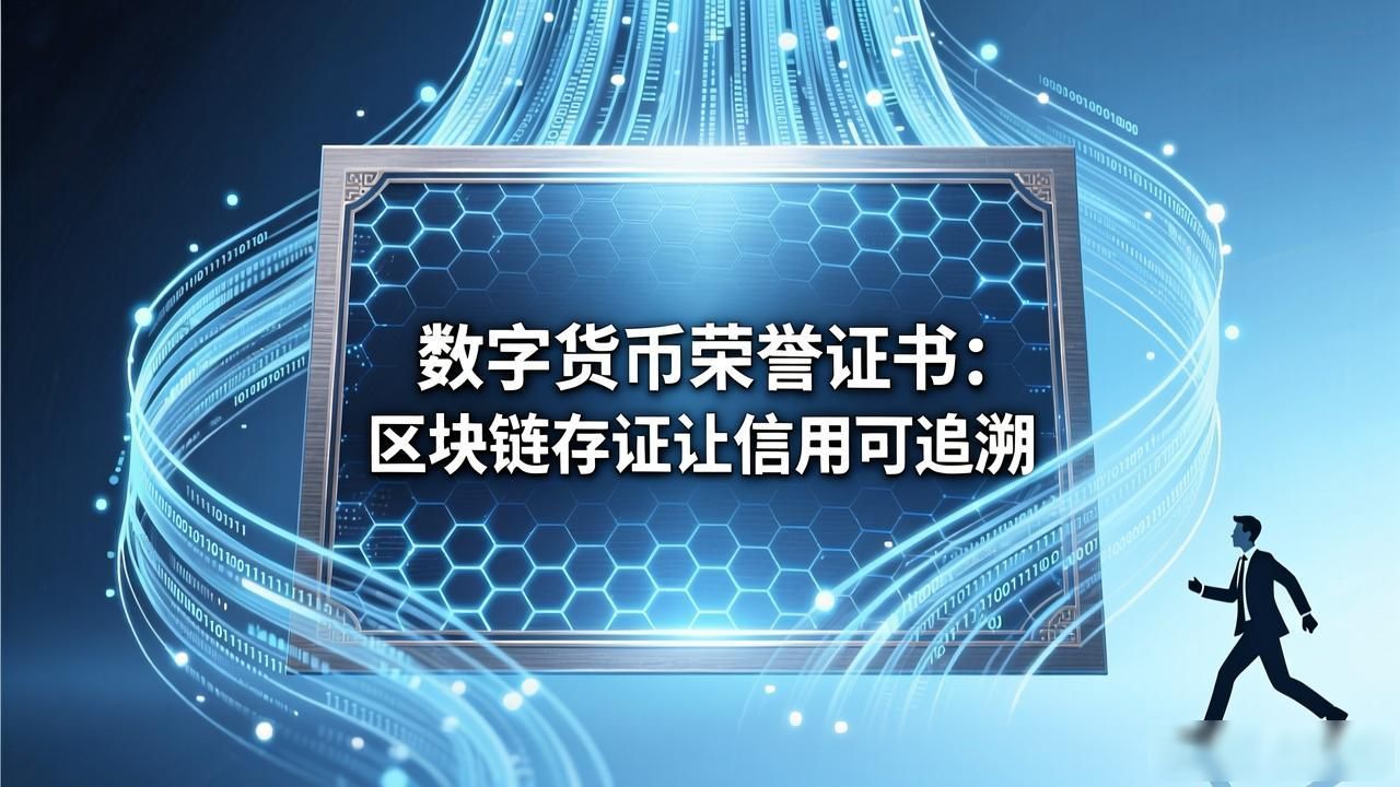 数字货币荣誉证书：区块链存证让信用可追溯