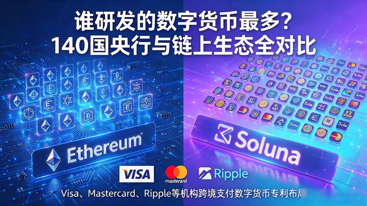 谁研发的数字货币最多？140国央行与链上生态全对比