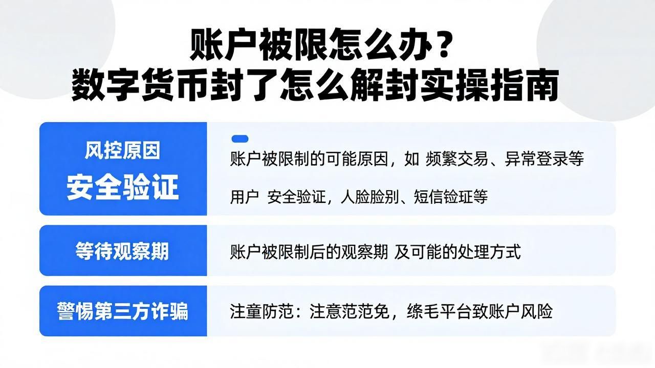 账户被限怎么办？数字货币封了怎么解封实操指南