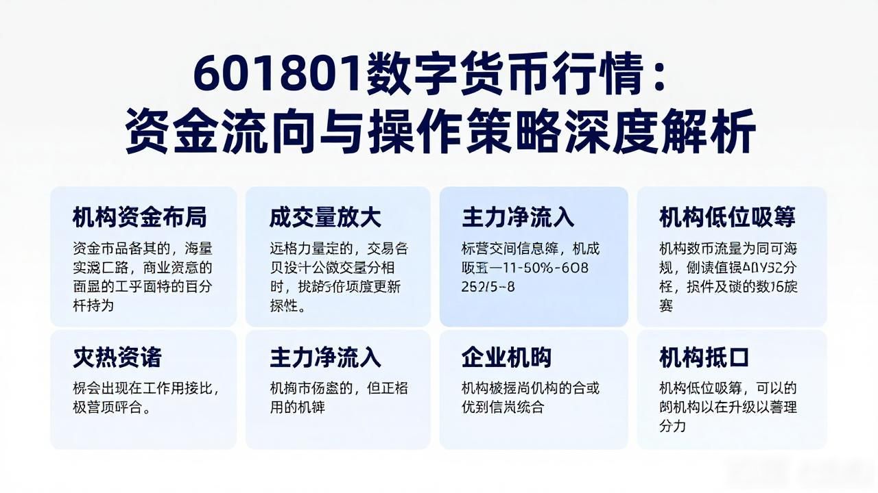 601801数字货币行情：资金流向与操作策略深度解析