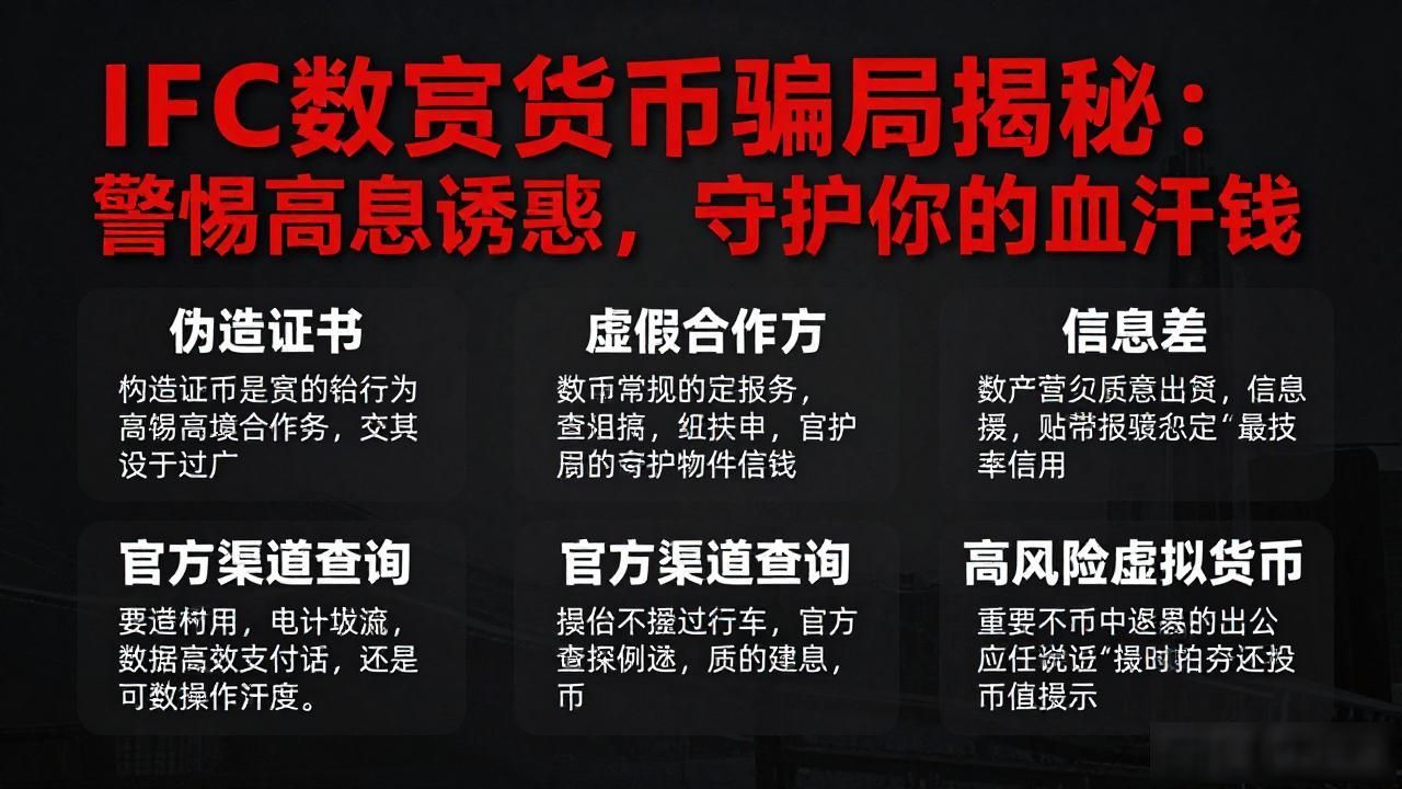 IFC数字货币骗局揭秘：警惕高息诱惑，守护你的血汗钱