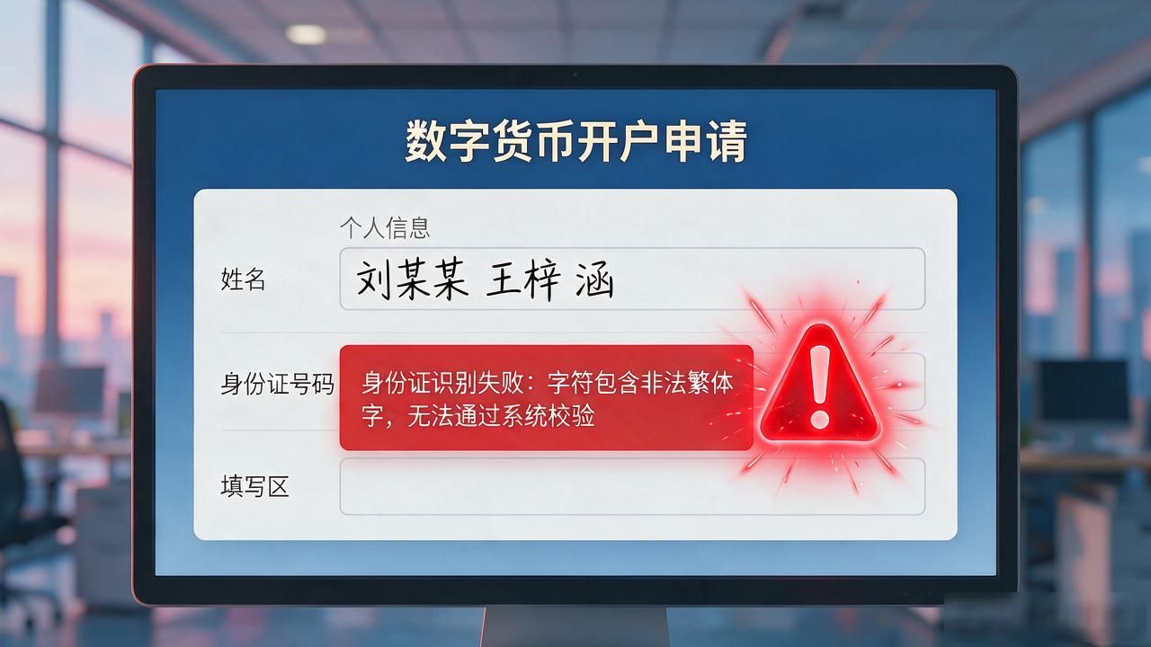数字货币开户名怎么填？填错会被拒吗？