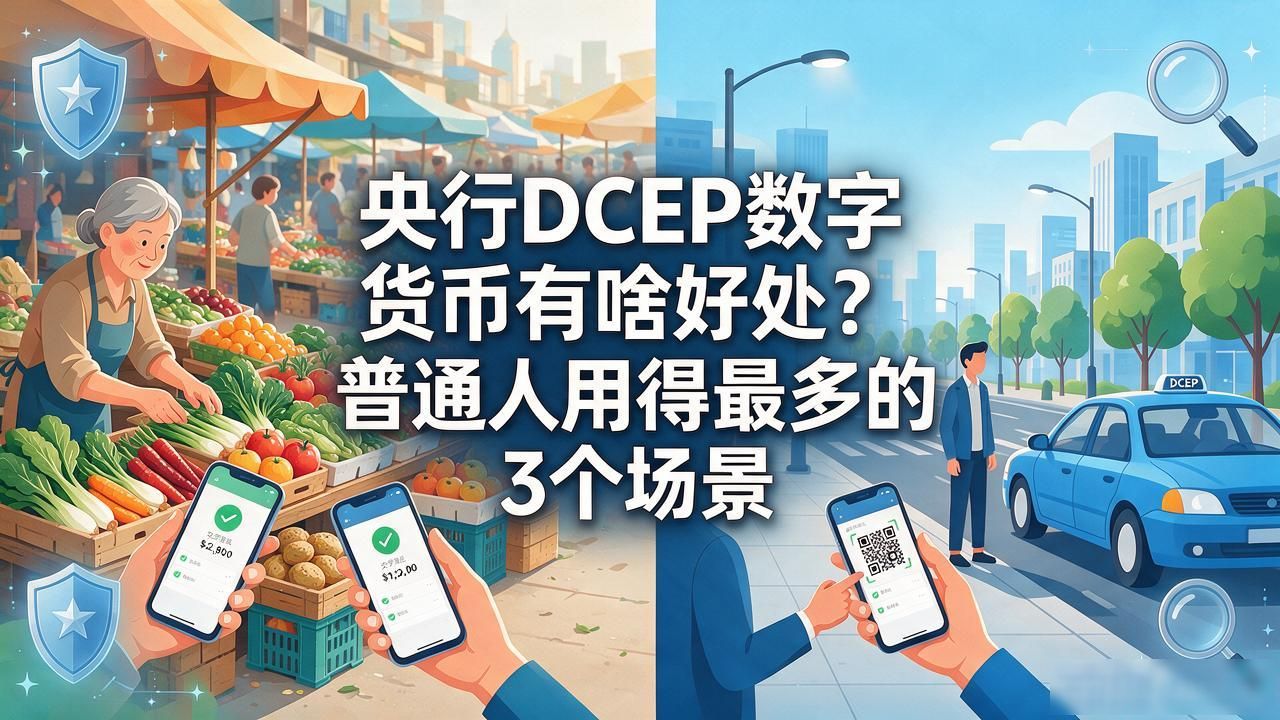 央行DCEP数字货币有啥好处？普通人用得最多的3个场景